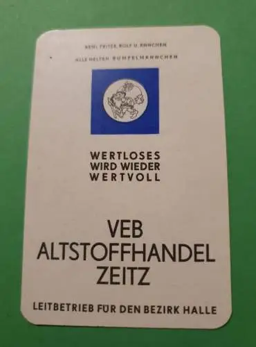 Taschenkalender - VEB Altstoffhandel Zeitz - 1965