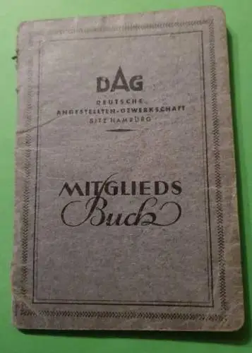 Mitgliedsbuch DAG - 1950
