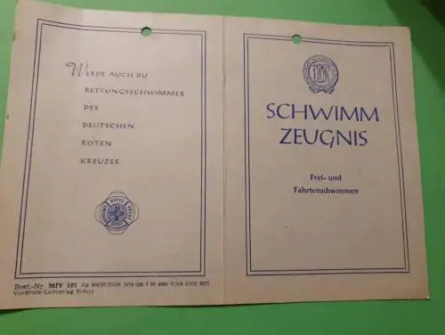 Schwimmzeugnis - 1959