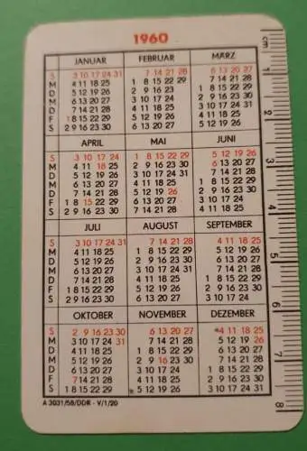 Kalender  - 1960