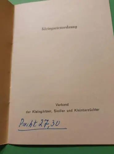 Kleingartenordnung