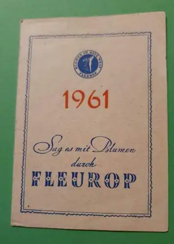 Fleurop - Kalender 1961