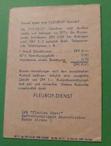 Fleurop - Kalender 1961