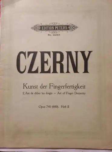 Czerny - Kunst der Fingerfertigkeit