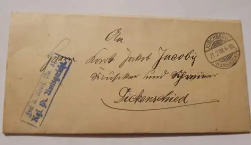 Brief Königliches Amtsgericht 1910 - Kirchberg