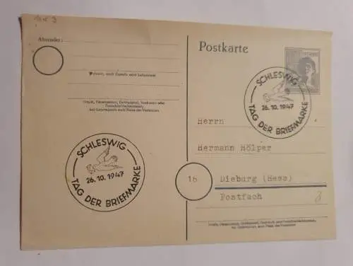 Schleswig - Tag der Briefmarke 26.10.1947