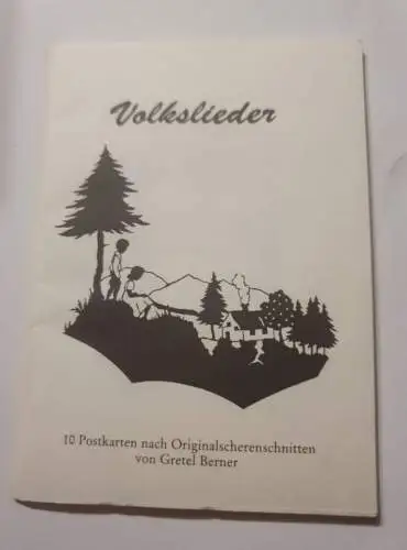 Volkslieder - 10 Postkarten nach Originalscherenschnitten von Gretel Berner