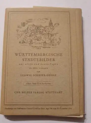 Württembergische Städtebilder - 21 Postkarten