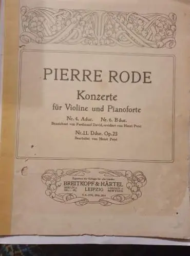 Pierre Rode - Konzerte für Violine und Pianoforte