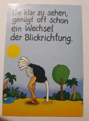 Um klar zu sehen, genügt oft schon ein Wechsel der Blickrichtung