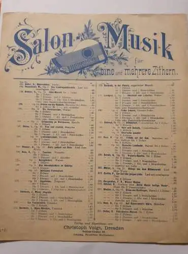 Salon Musik für eine und mehrere Zithern - Nr 6