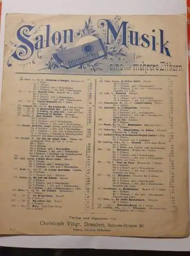 Salon Musik für eine und mehrere Zithern - Nr 6
