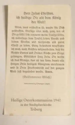 Heilige Osterkommunion 1940