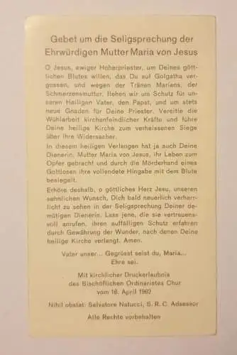 Die Dienerin Gottes Mutter Maria von Jesus