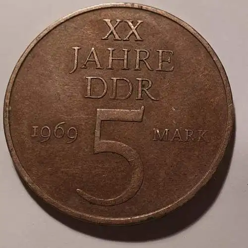 5 Mark - XX Jahre DDR - 1969