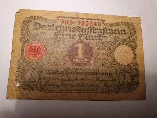 Darlehnskassenschein - 1 Mark - 1920
