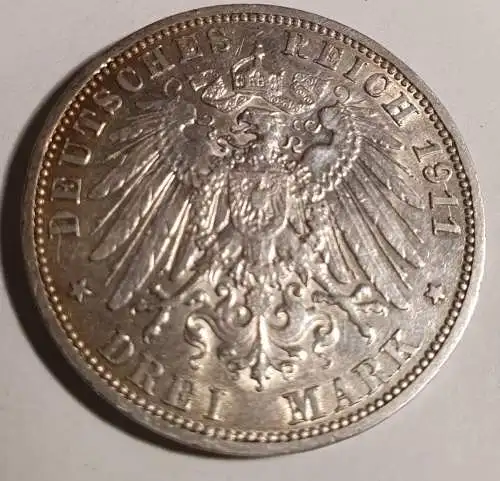 3 Mark - Deutsches Reich - Wilhelm 2 - Deutscher Kaiser König von Preussen