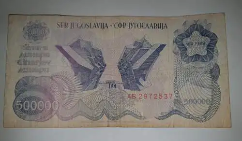 500000 Dinara - Jugoslawien