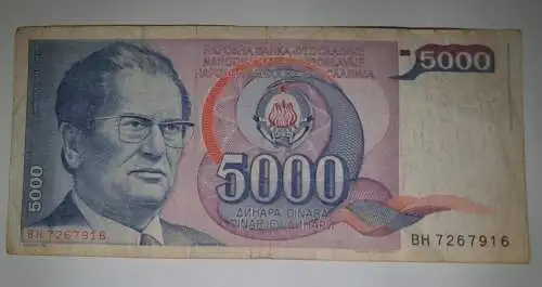 5000 Dinara - Jugoslawien