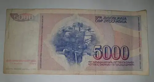 5000 Dinara - Jugoslawien