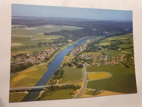 Herstelle und Würgassen (Weser) mit neuer Weserbrücke