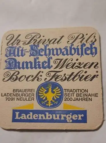 Bierdeckel - Ladenburger Pils