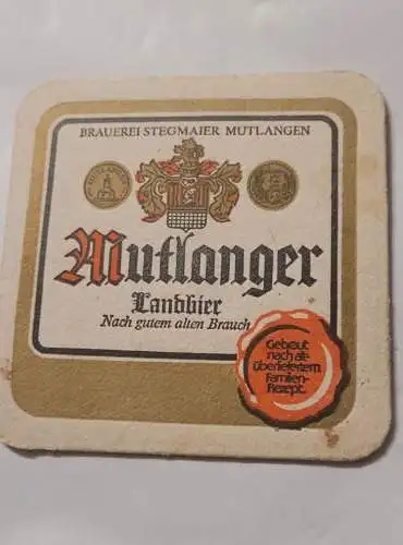 Bierdeckel - Mutlanger Landbier - Brauerei Stegmaier Mutlangen