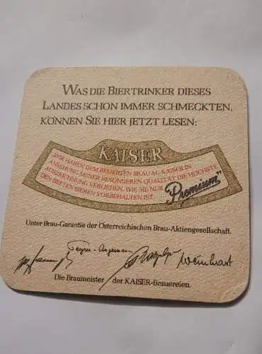 Bierdeckel - BrauAG - Kaiser Premium