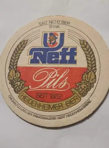 Bierdeckel - Neff Pils - Heidenheimer Bier