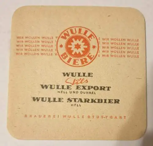 Bierdeckel - Wulle Biere - Saulgau