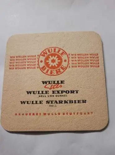 Bierdeckel - Wulle Biere  - Stuttgart