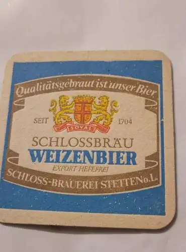 Bierdeckel - Schlossbräu Weizenbier Stetten