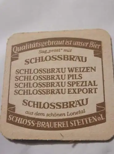 Bierdeckel - Schlossbräu Weizenbier Stetten