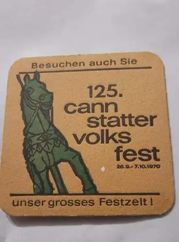 Bierdeckel - Plochinger Waldhorn Bräu - 125 Cannstatter Volksfest