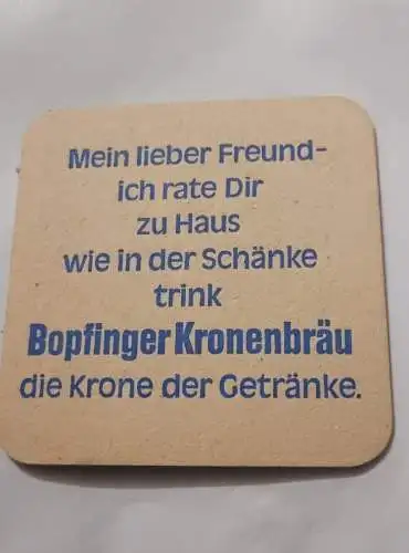 Bierdeckel - Kronen Brauerei Bopfingen