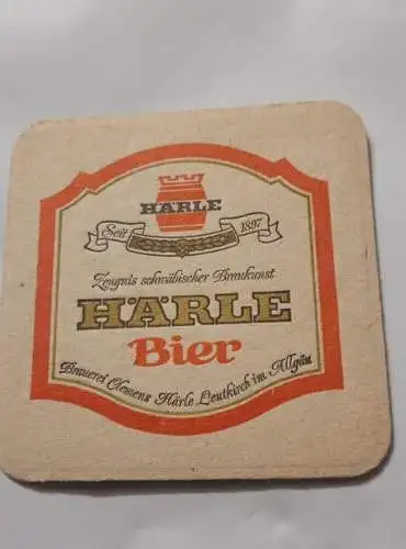 Bierdeckel - Härle Bier - 28. Grasbahnrennen Bad Waldsee 1983