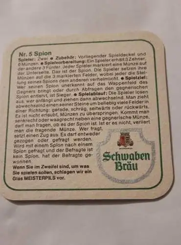 Bierdeckel - Schwaben Bräu - Spiel Nr. 5 Spion