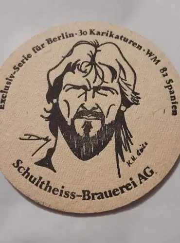 Bierdeckel - Schultheiss Brauerei - Karikaturen WM 82 (12)