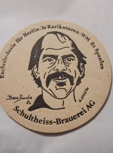 Bierdeckel - Schultheiss Brauerei - Karikaturen WM 82 (7)