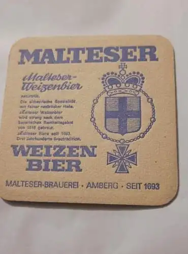 Bierdeckel - Malteser Brauerei Amberg