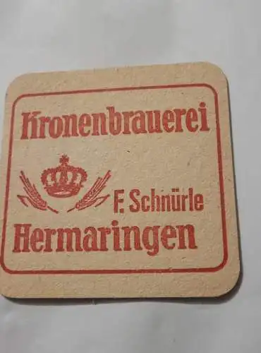 Bierdeckel - Kronenbrauerei Hermaringen - F. Schnürle