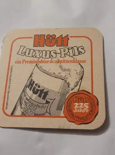 Bierdeckel - Hütt Luxus Pils