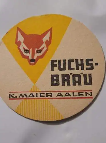 Bierdeckel - Fuchsbräu K. Maier Aalen