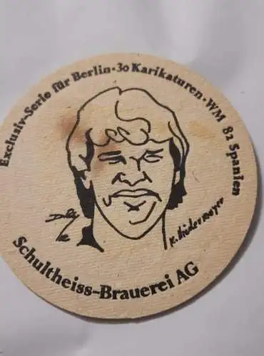 Bierdeckel - Schultheiss Brauerei - Karikaturen WM 82 (6)