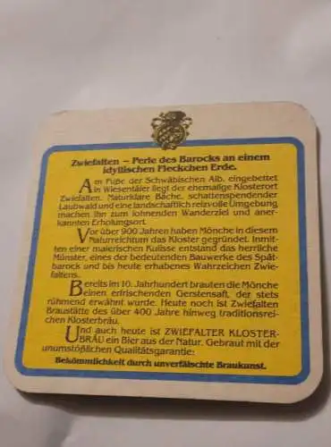 Bierdeckel - Zwiefalter Klosterbräu