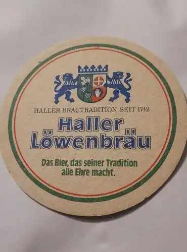 Bierdeckel - Haller Löwenbräu
