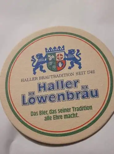 Bierdeckel - Haller Löwenbräu