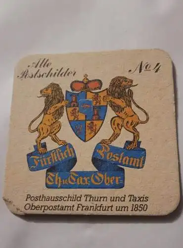 Bierdeckel - Thurn und Taxis - Alte Postschilder No.4