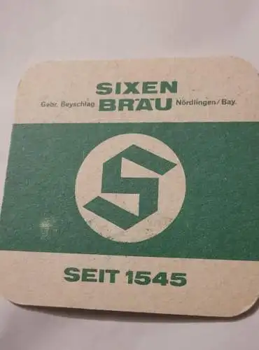 Bierdeckel - Sixen Bräu - Nördlingen Spitzturm