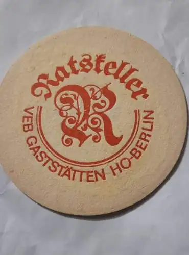 Bierdeckel - Ratskeller VEB Gaststätten HO-Berlin